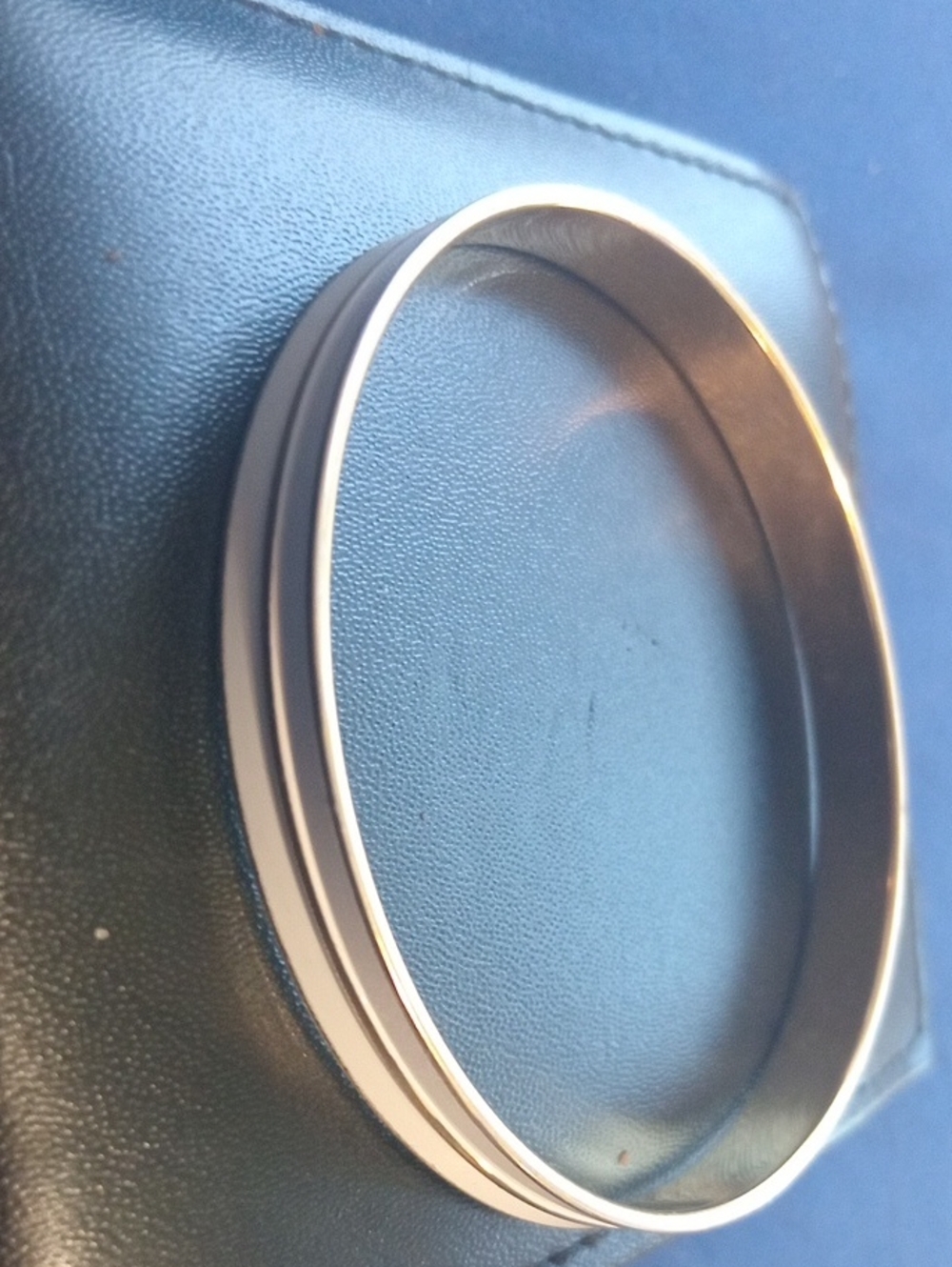 Monet Cream And Gold  Bangle Bracelet